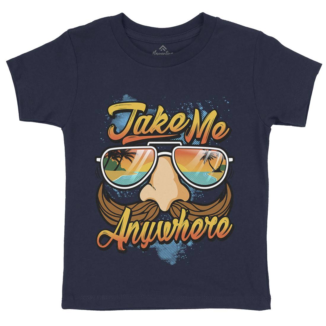 Summer Time Kids Crew Neck T-Shirt Holiday D088