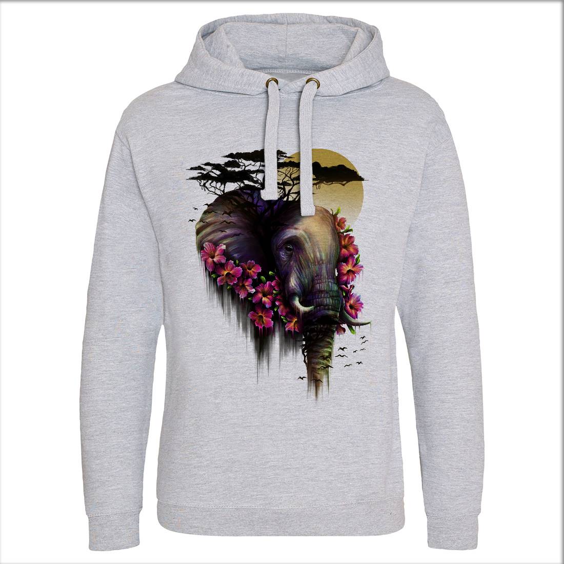 Wild Bloom Mens Hoodie Without Pocket Nature D091
