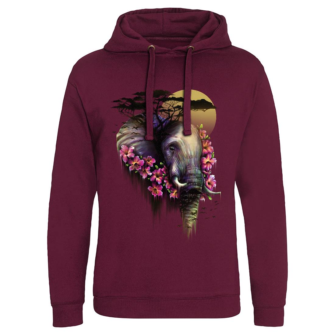 Wild Bloom Mens Hoodie Without Pocket Nature D091