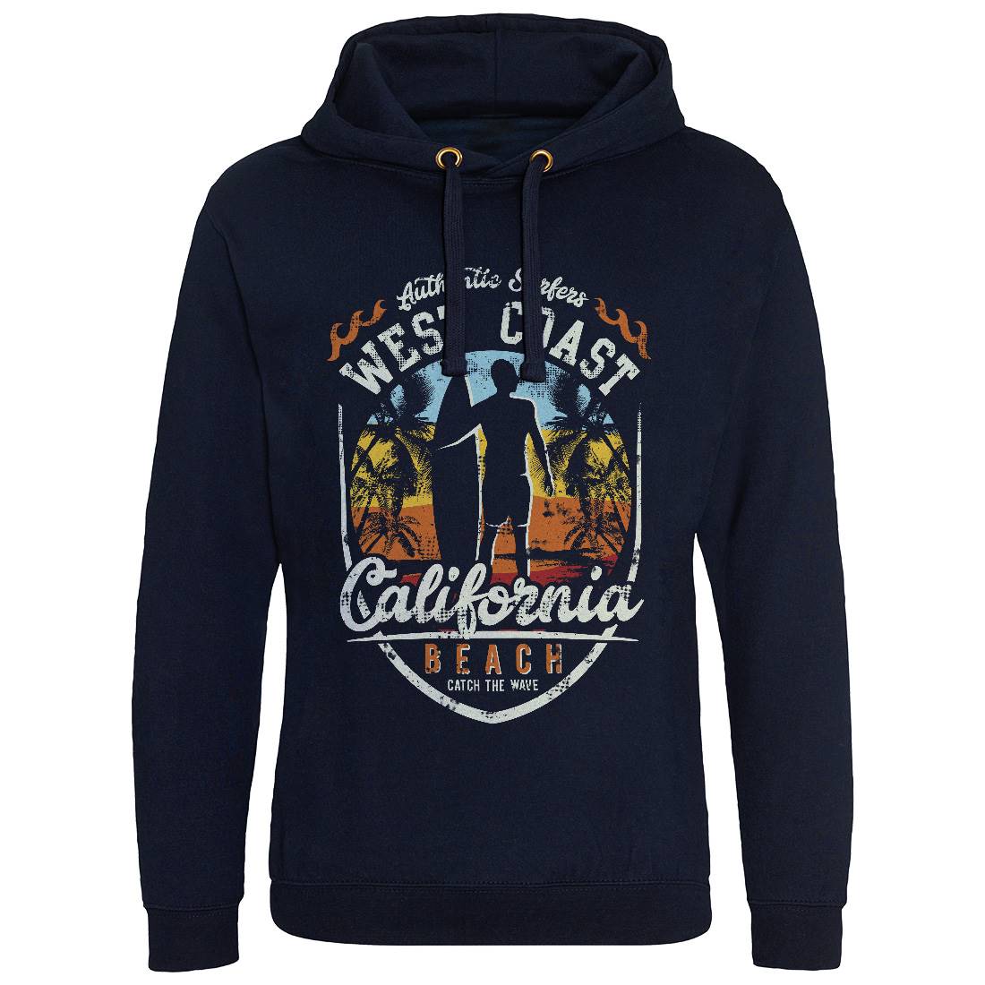 West Coast California Beach Mens Hoodie Without Pocket Holiday D095