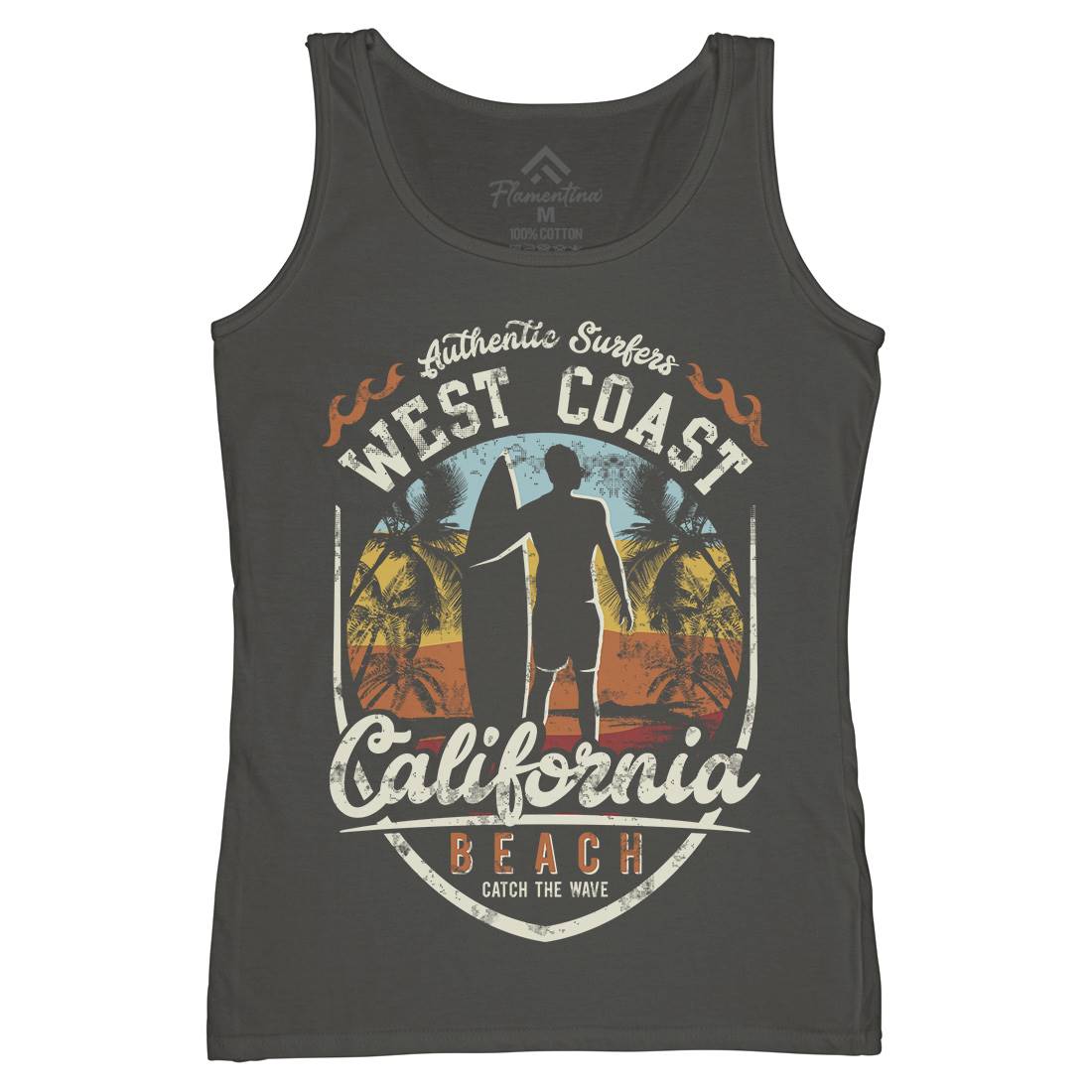 West Coast California Beach Womens Organic Tank Top Vest Holiday D095