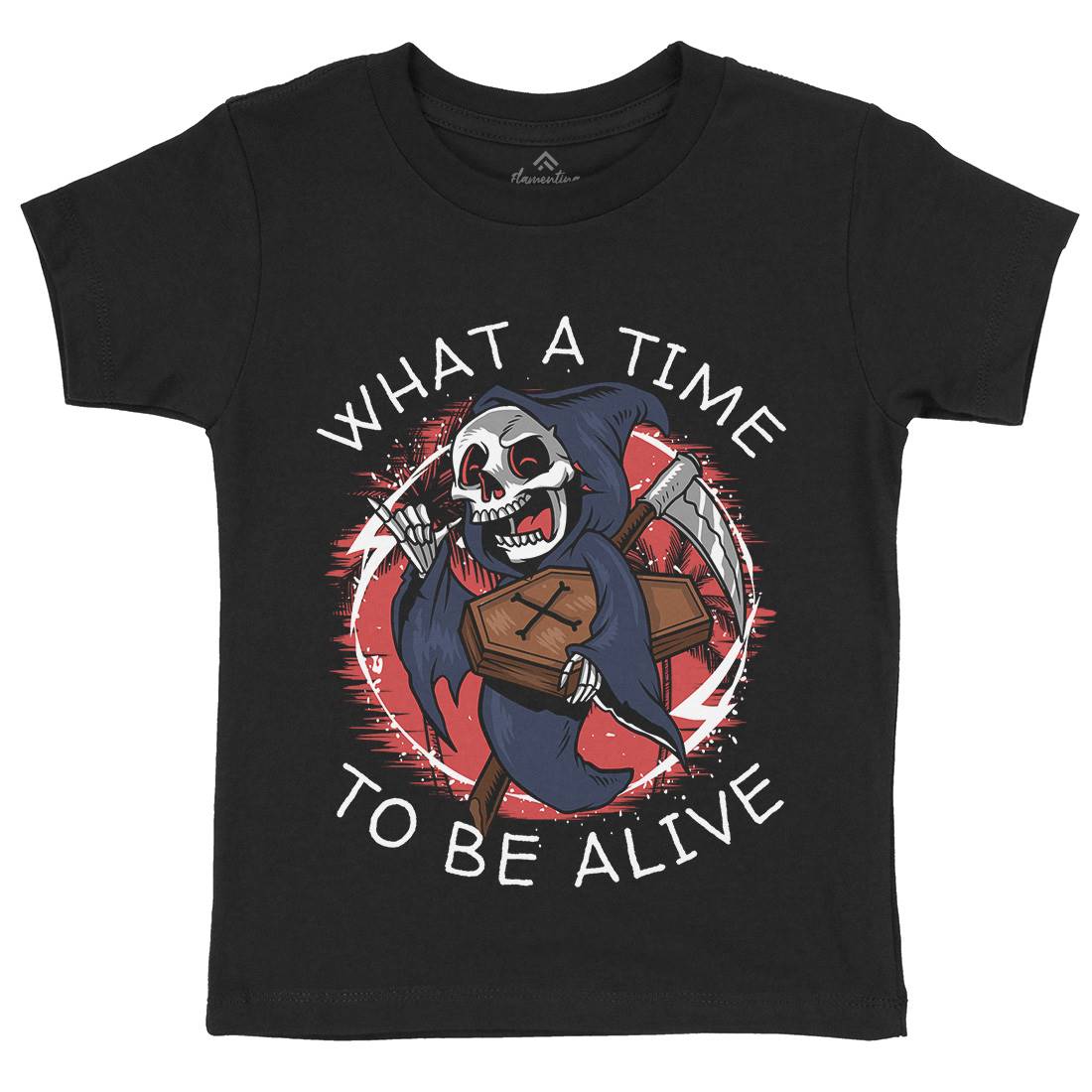 What A Time To Be Alive Kids Organic Crew Neck T-Shirt Funny D096