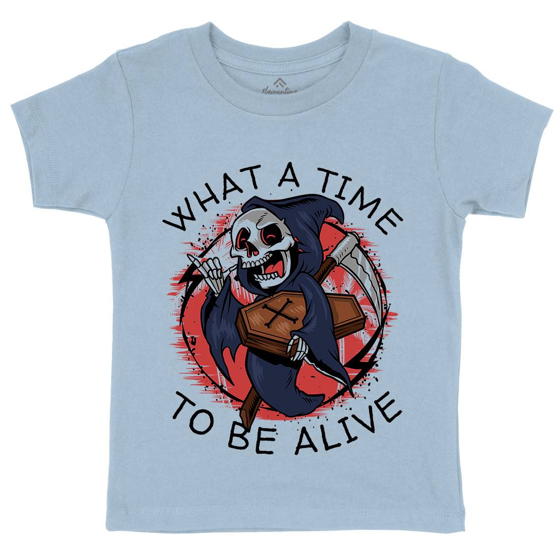 What A Time To Be Alive Kids Organic Crew Neck T-Shirt Funny D096