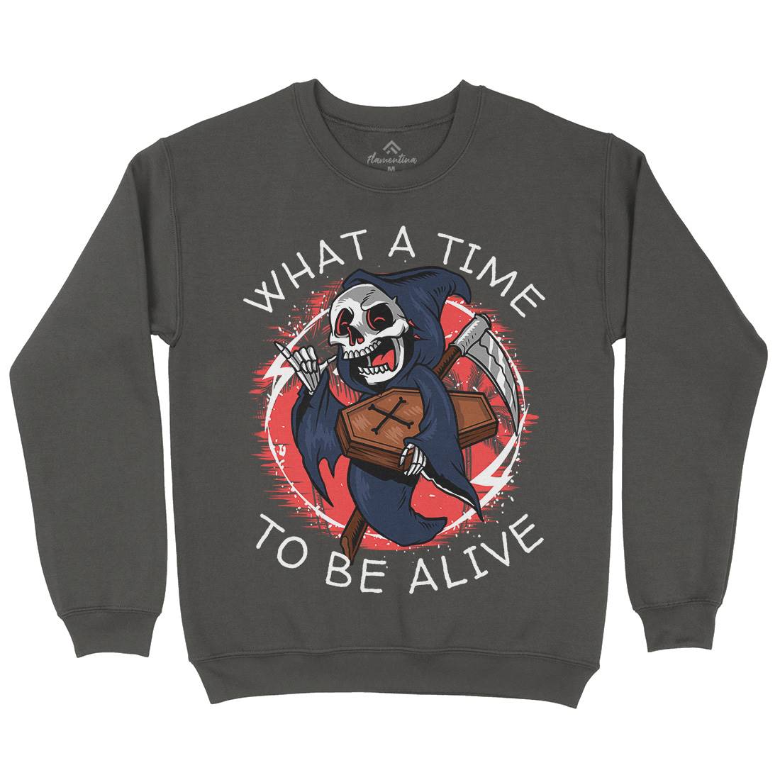What A Time To Be Alive Mens Crew Neck Sweatshirt Funny D096