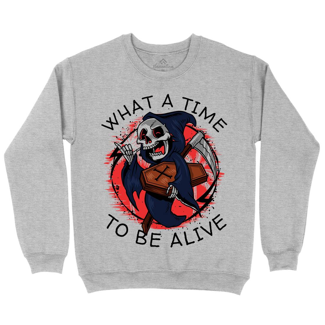 What A Time To Be Alive Kids Crew Neck Sweatshirt Funny D096