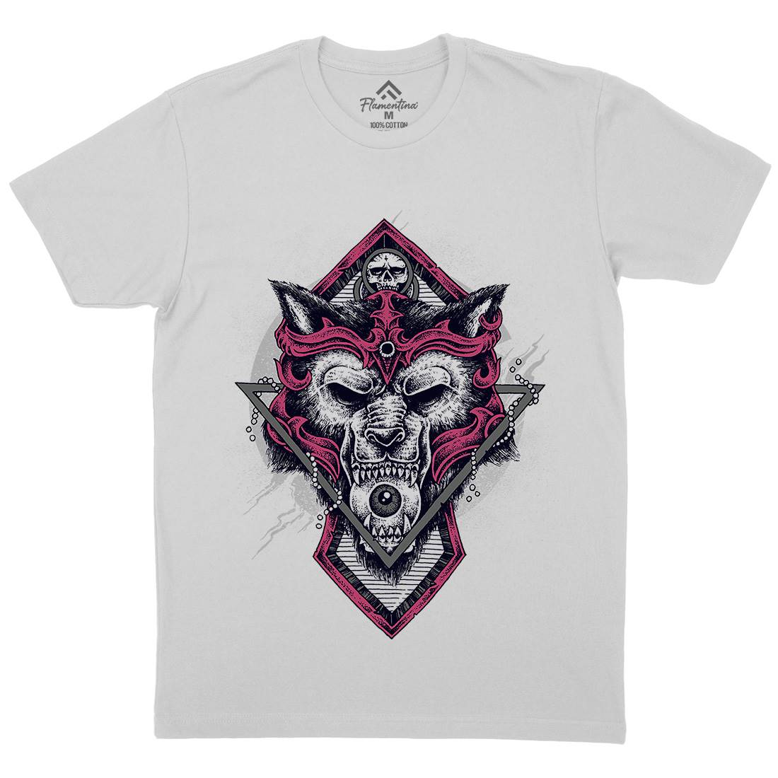 Wolf Warrior Mens Crew Neck T-Shirt Animals D098