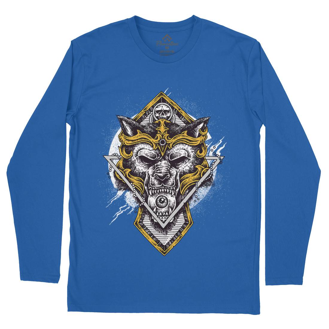 Wolf Warrior Mens Long Sleeve T-Shirt Animals D098
