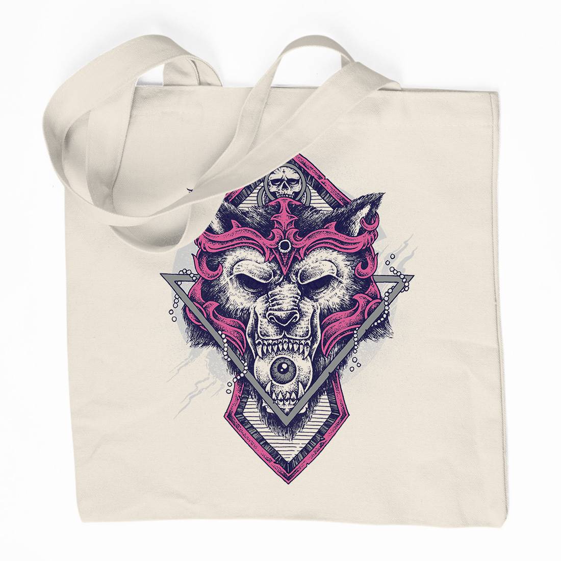 Wolf Warrior Organic Premium Cotton Tote Bag Animals D098