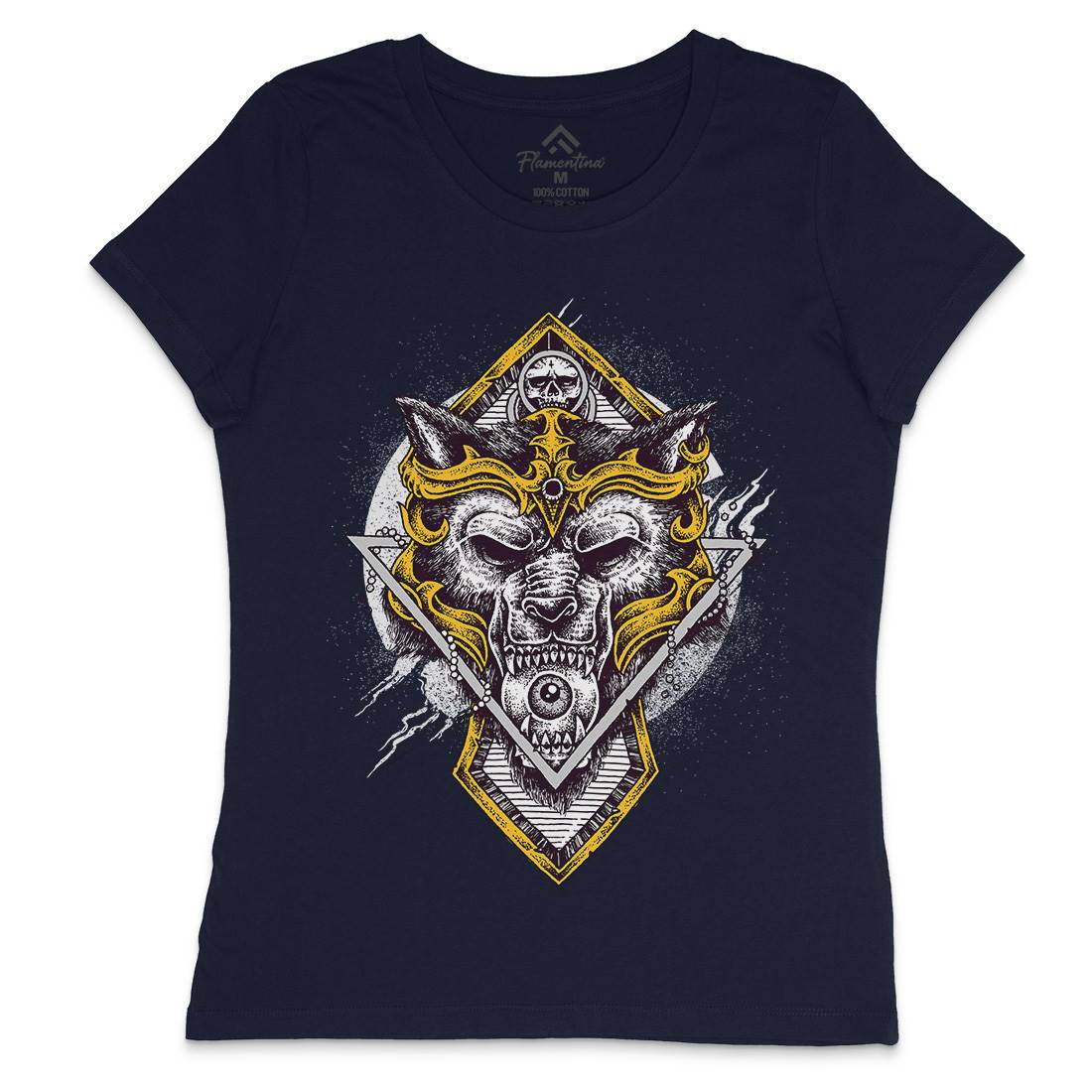 Wolf Warrior Womens Crew Neck T-Shirt Animals D098