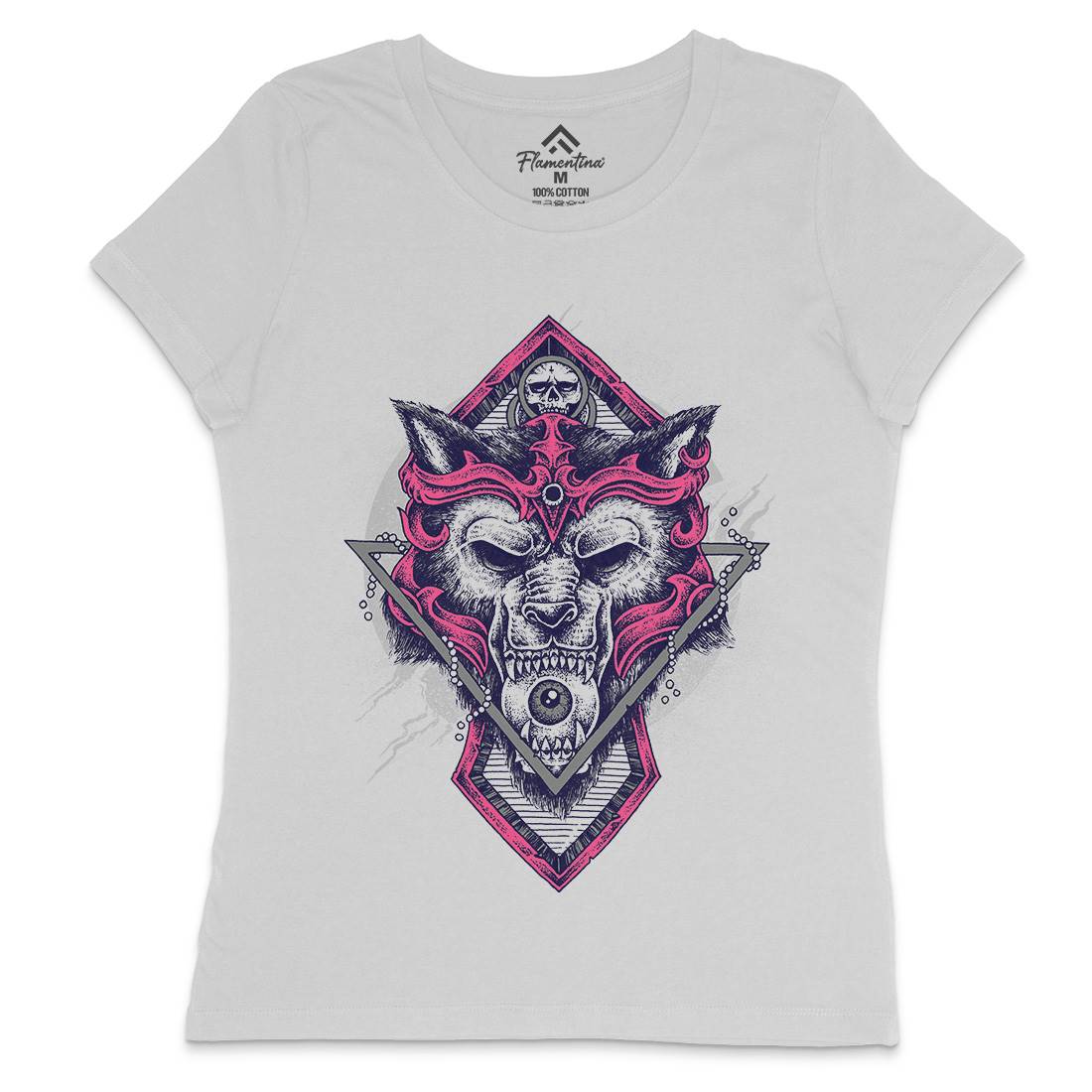 Wolf Warrior Womens Crew Neck T-Shirt Animals D098