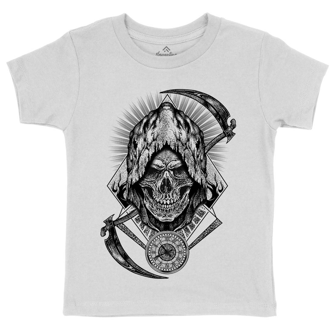 Your Time Has Arrived Kids Organic Crew Neck T-Shirt Horror D099