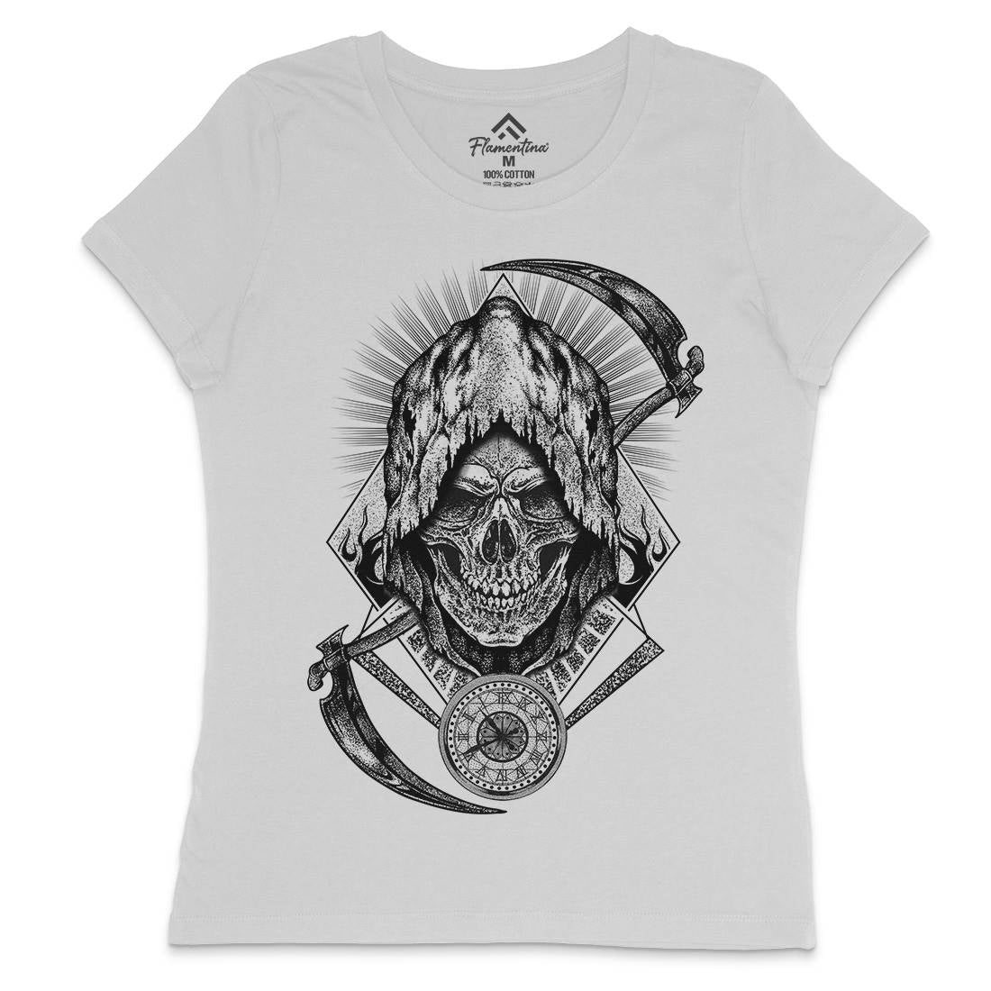 Your Time Has Arrived Womens Crew Neck T-Shirt Horror D099