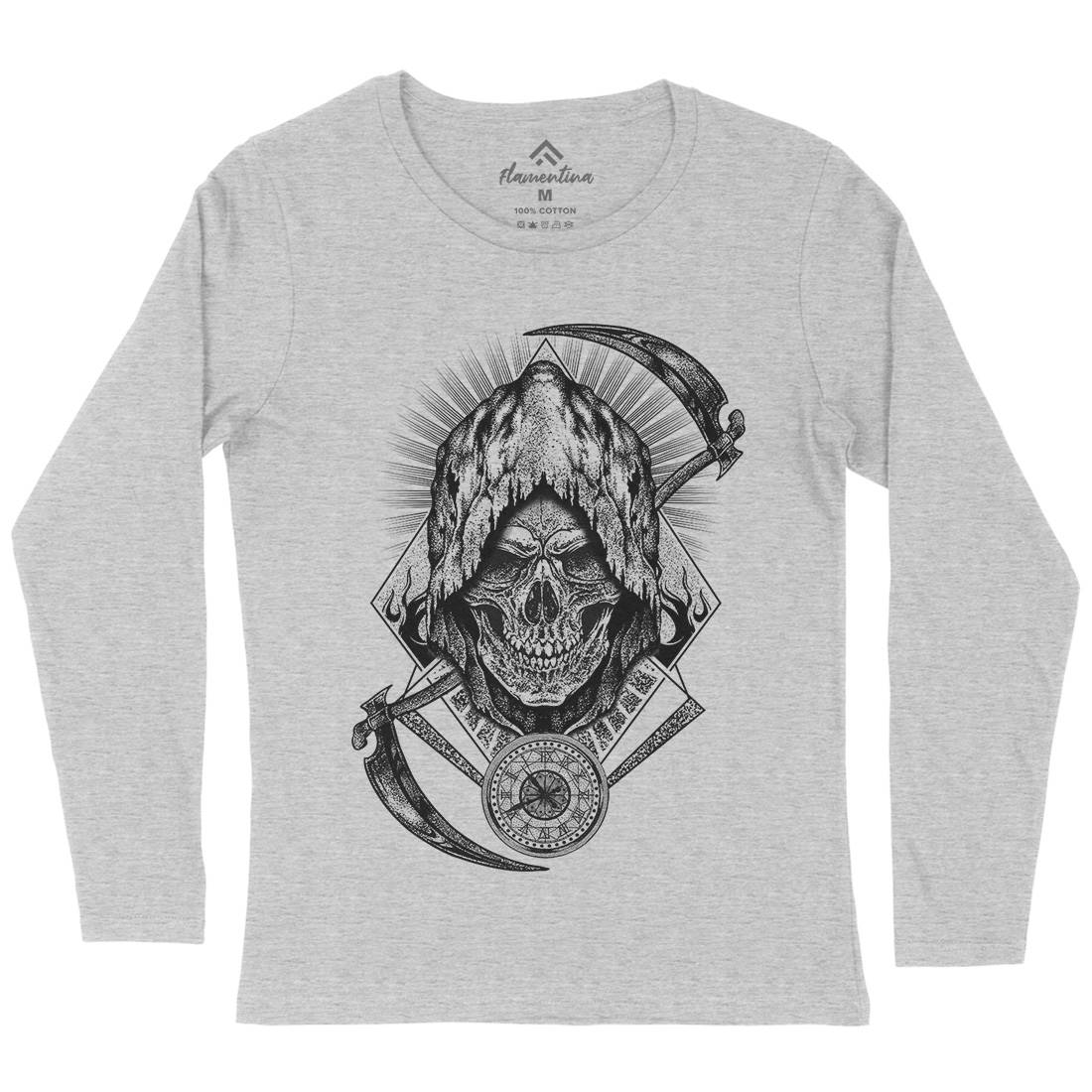 Your Time Has Arrived Womens Long Sleeve T-Shirt Horror D099