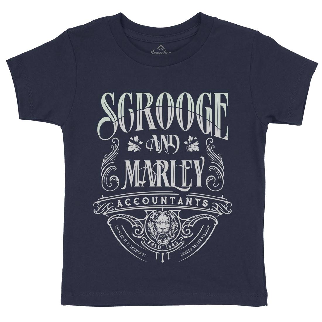 Scrooge And Marley Kids Organic Crew Neck T-Shirt Christmas D100