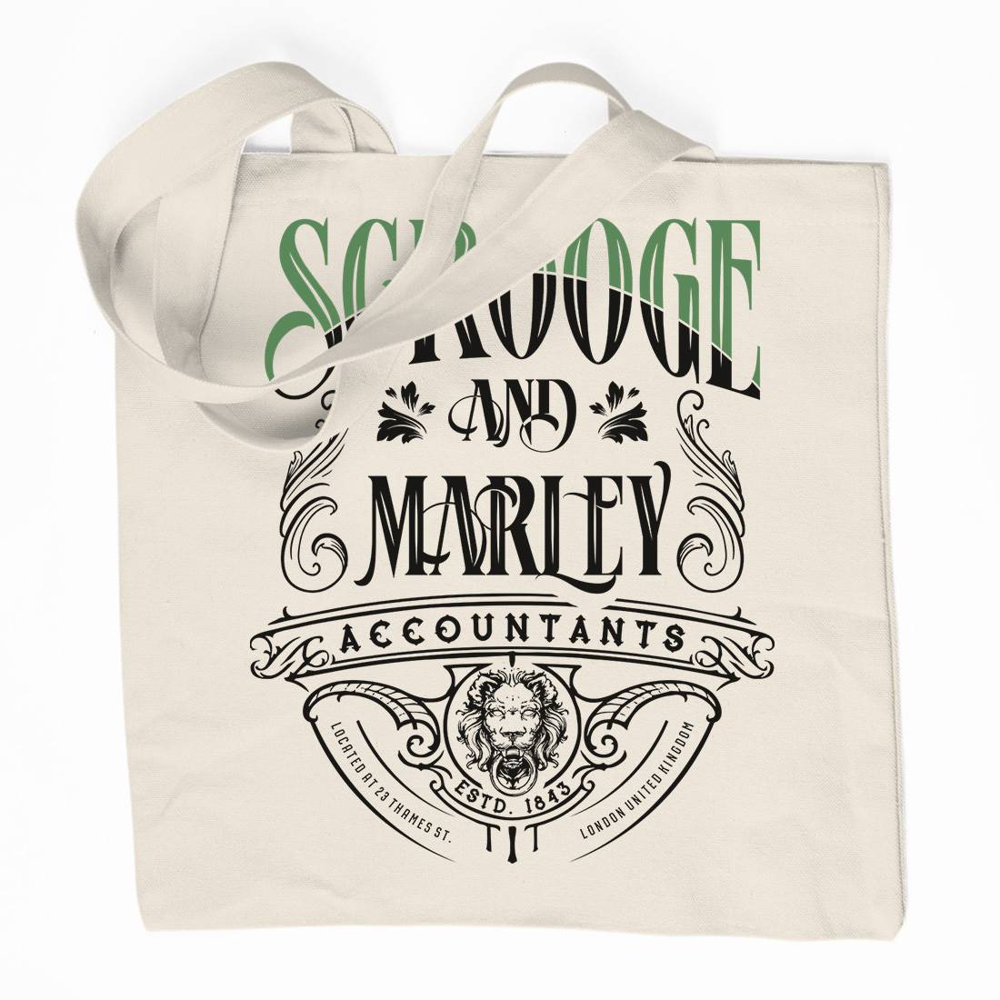 Scrooge And Marley Organic Premium Cotton Tote Bag Christmas D100