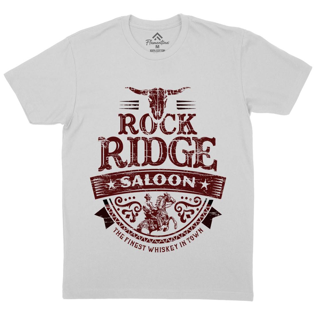 Rock Ridge Saloon Mens Crew Neck T-Shirt Music D101