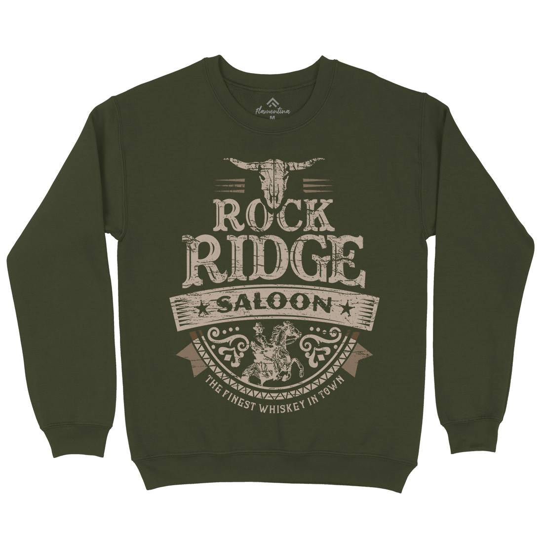Rock Ridge Saloon Mens Crew Neck Sweatshirt Music D101