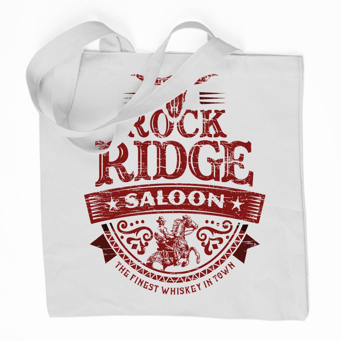 Rock Ridge Saloon Organic Premium Cotton Tote Bag Music D101
