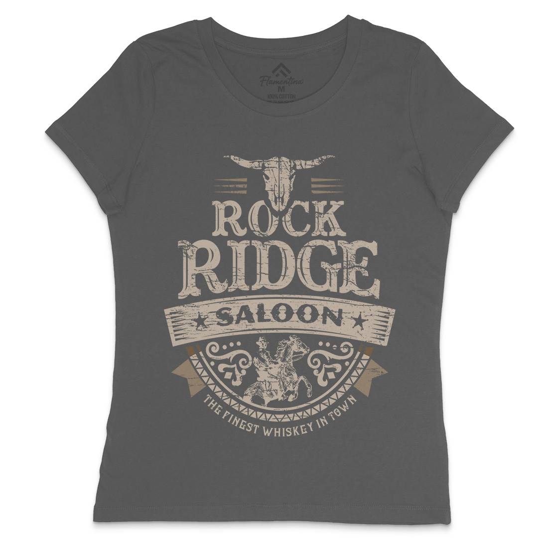 Rock Ridge Saloon Womens Crew Neck T-Shirt Music D101