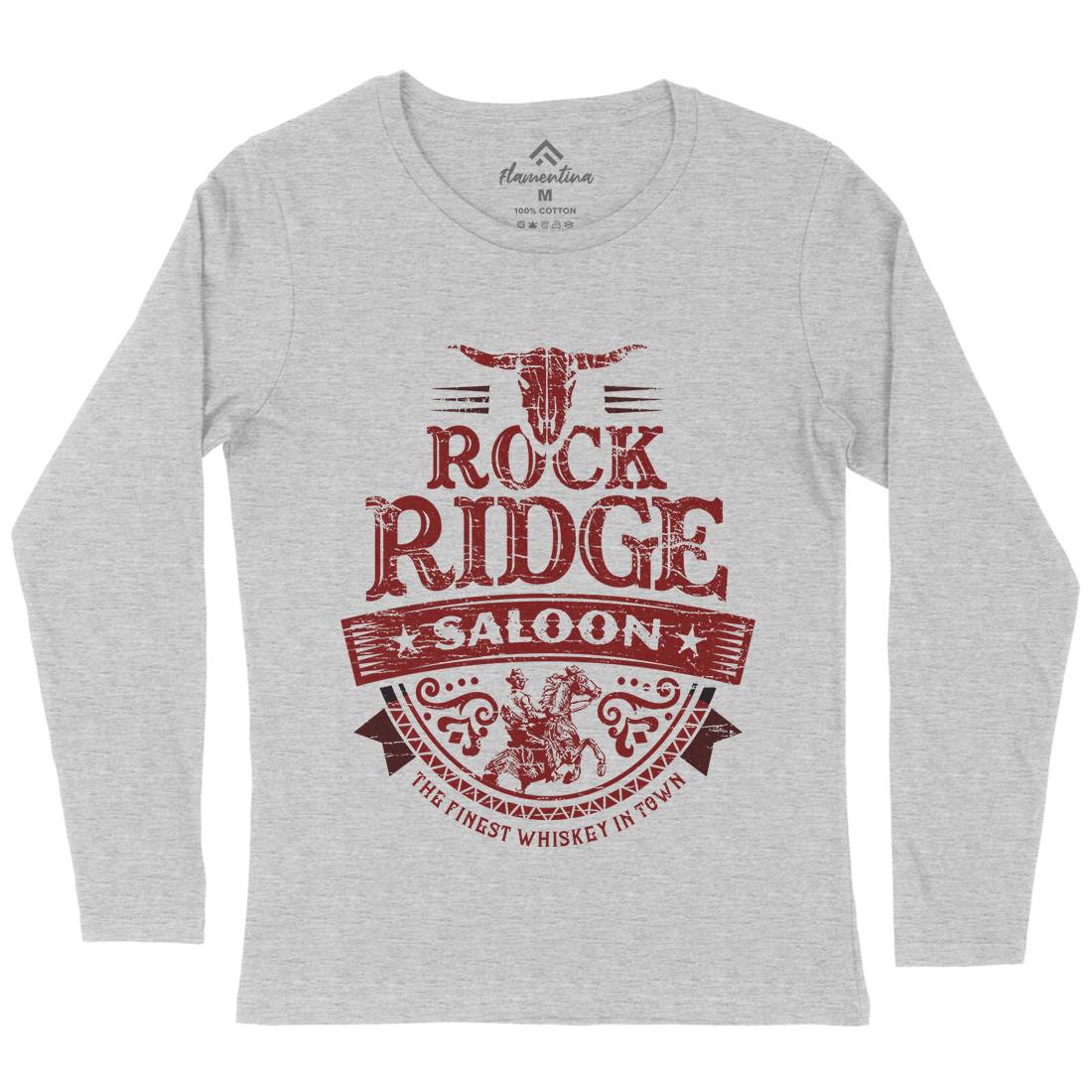 Rock Ridge Saloon Womens Long Sleeve T-Shirt Music D101