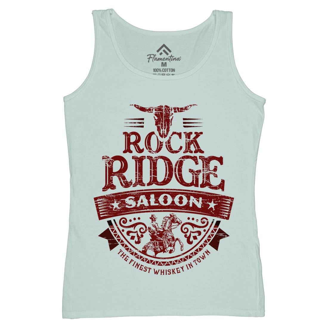 Rock Ridge Saloon Womens Organic Tank Top Vest Music D101