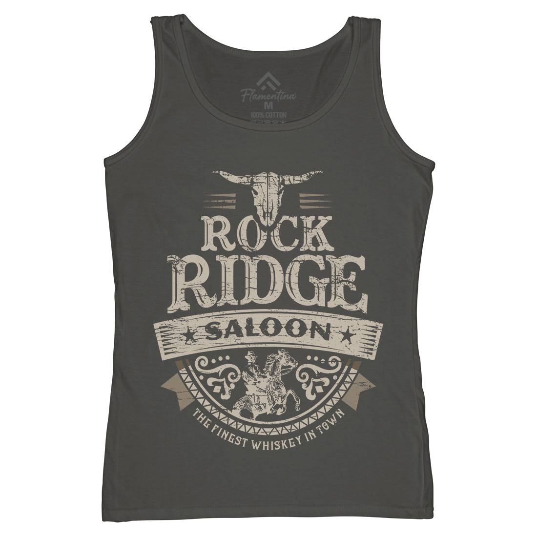 Rock Ridge Saloon Womens Organic Tank Top Vest Music D101