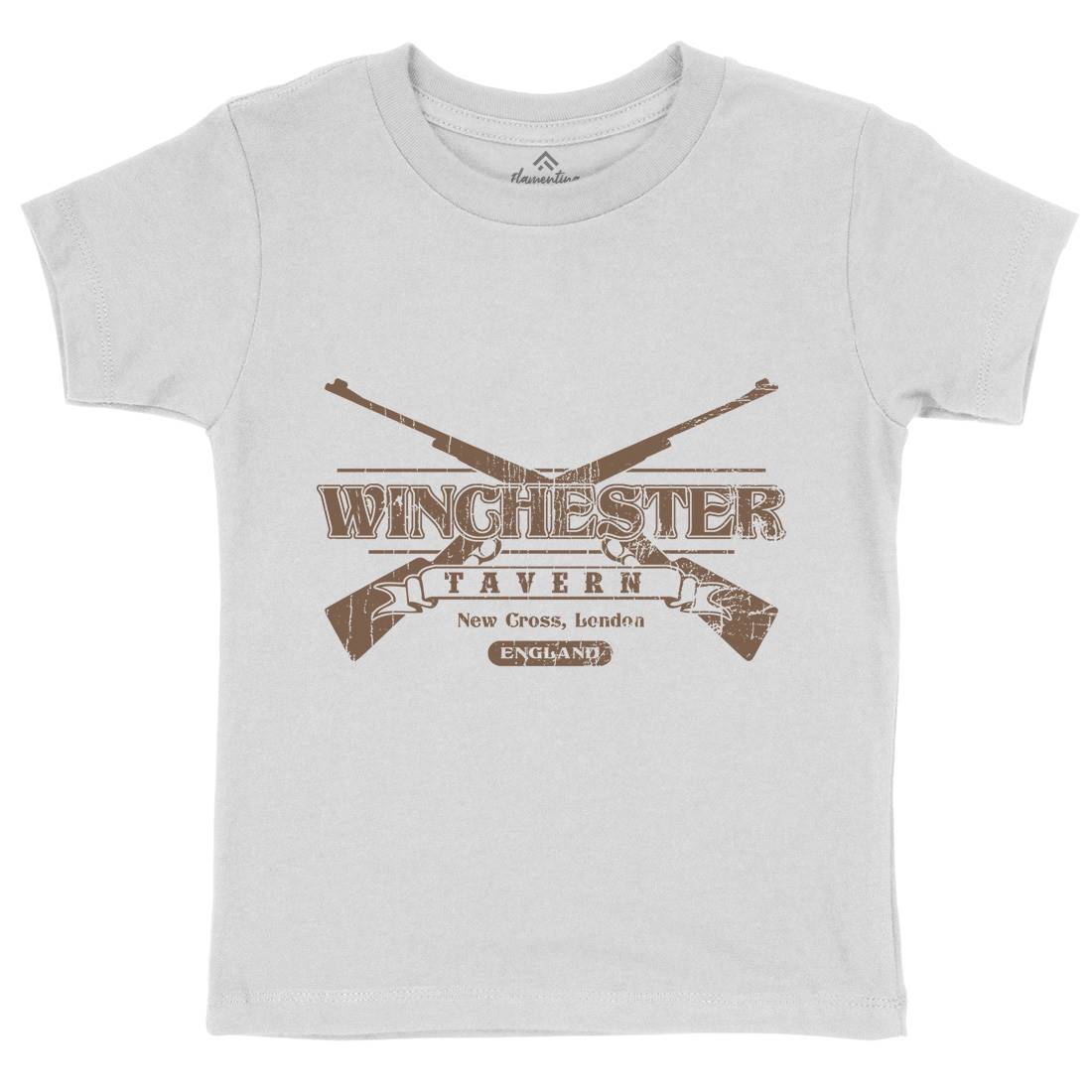 Winchester Tavern Kids Crew Neck T-Shirt Horror D102