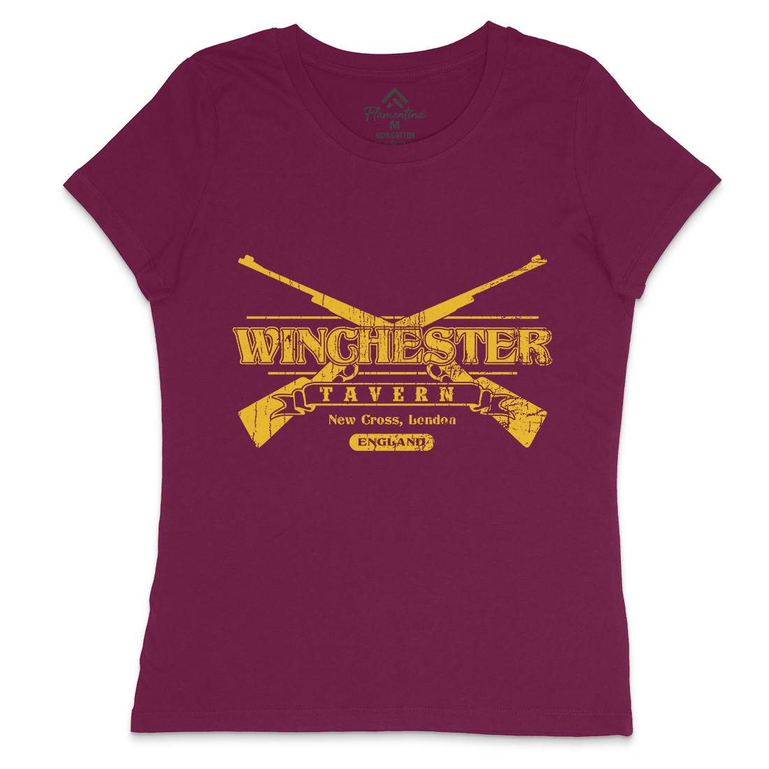 Winchester Tavern Womens Crew Neck T-Shirt Horror D102