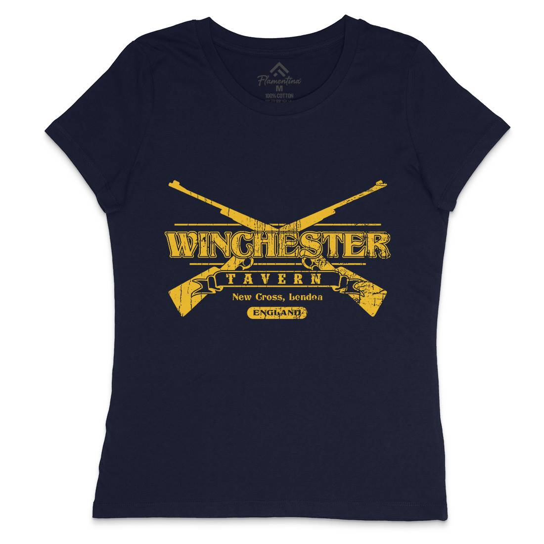 Winchester Tavern Womens Crew Neck T-Shirt Horror D102