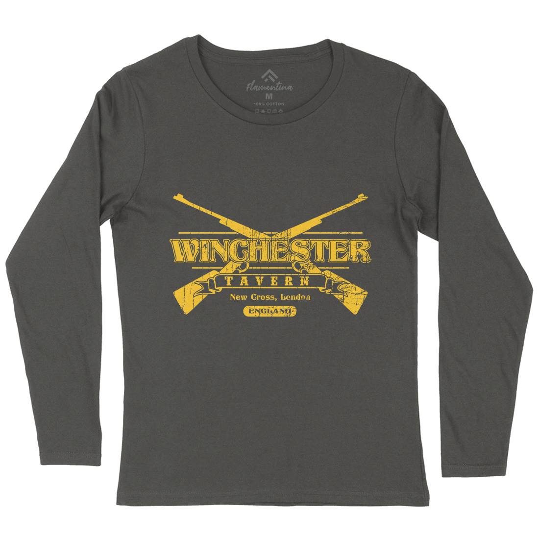 Winchester Tavern Womens Long Sleeve T-Shirt Horror D102