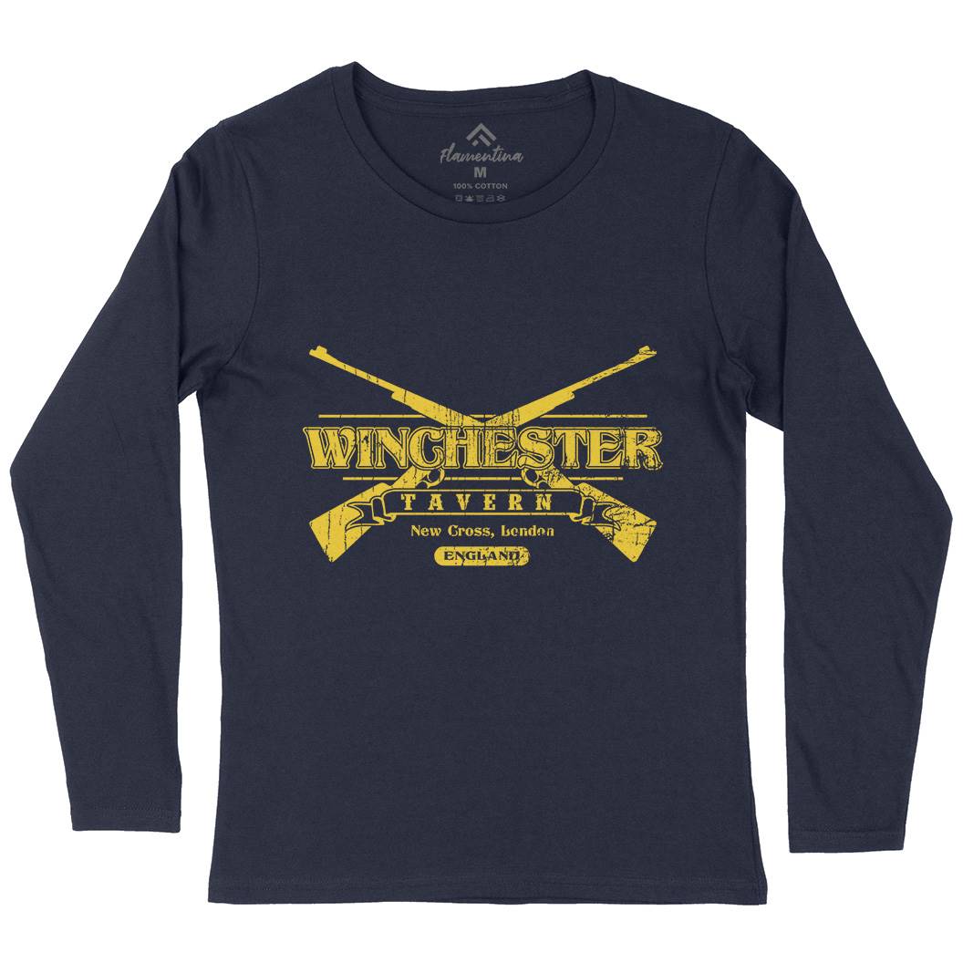 Winchester Tavern Womens Long Sleeve T-Shirt Horror D102