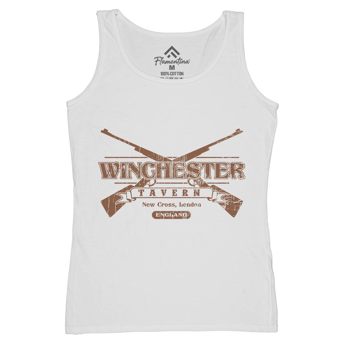 Winchester Tavern Womens Organic Tank Top Vest Horror D102