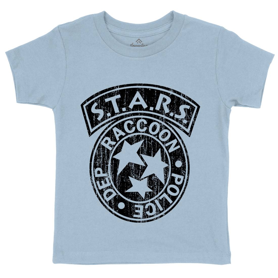 Racoon Kids Organic Crew Neck T-Shirt Horror D103