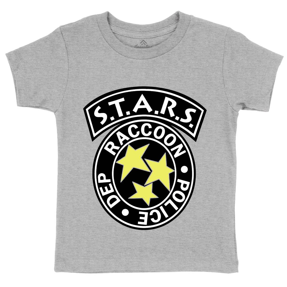 Racoon Kids Organic Crew Neck T-Shirt Horror D104