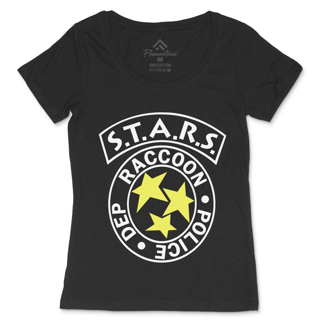 Racoon Womens Scoop Neck T-Shirt Horror D104