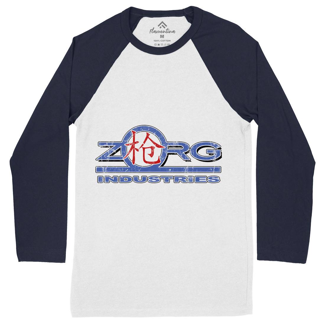 Zorg Ind Mens Long Sleeve Baseball T-Shirt Space D105