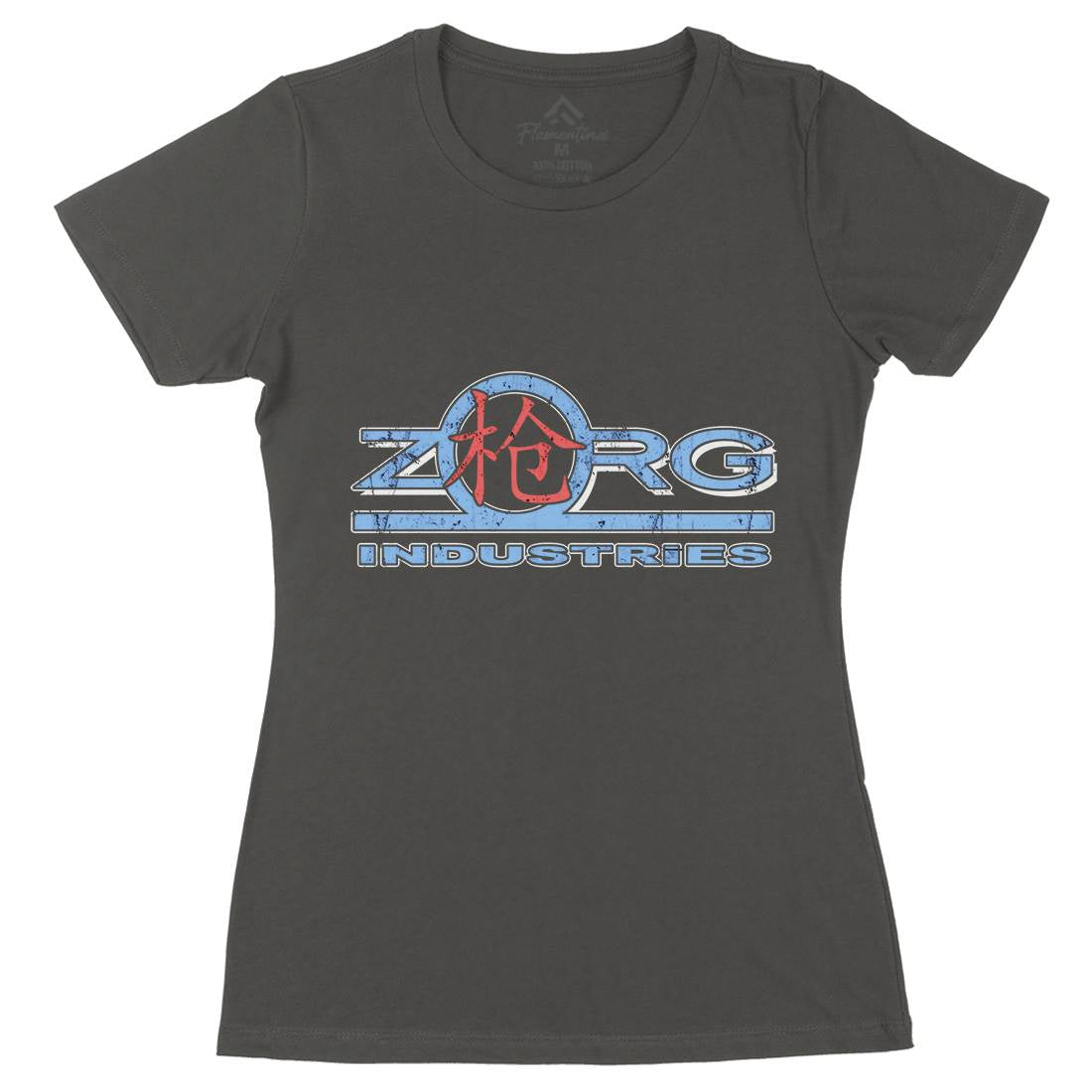Zorg Ind Womens Organic Crew Neck T-Shirt Space D105