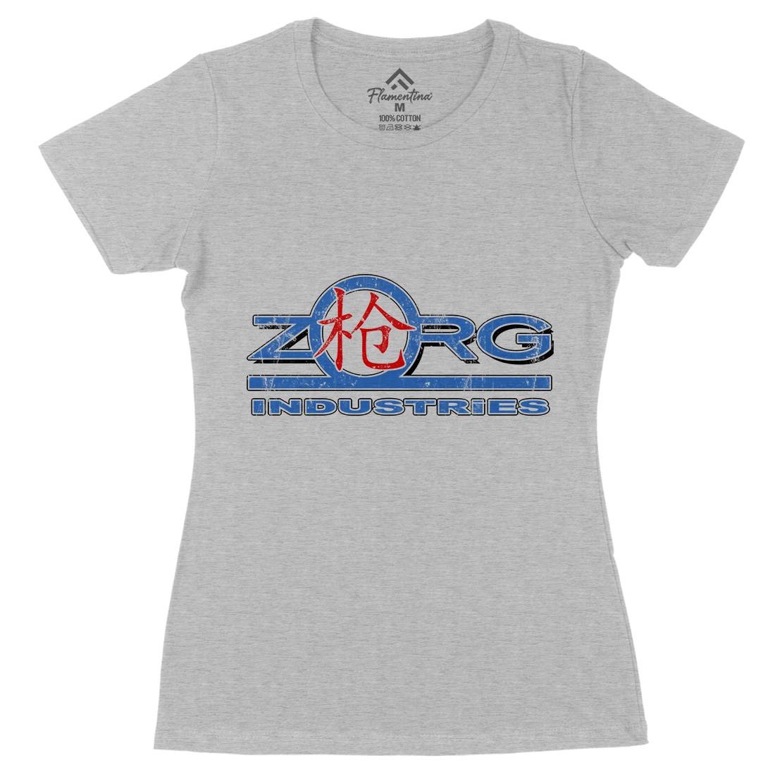 Zorg Ind Womens Organic Crew Neck T-Shirt Space D105