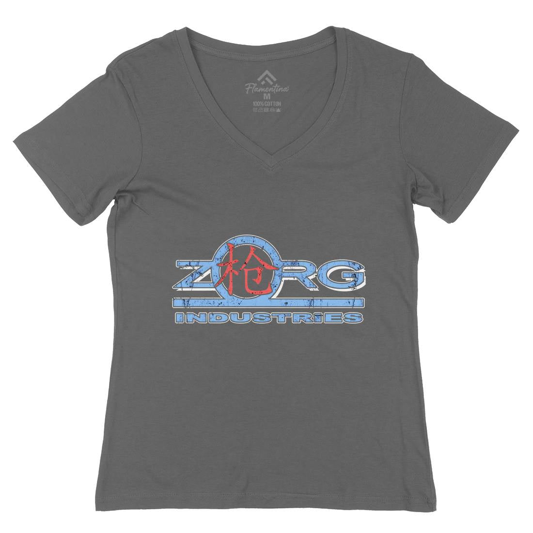 Zorg Ind Womens Organic V-Neck T-Shirt Space D105