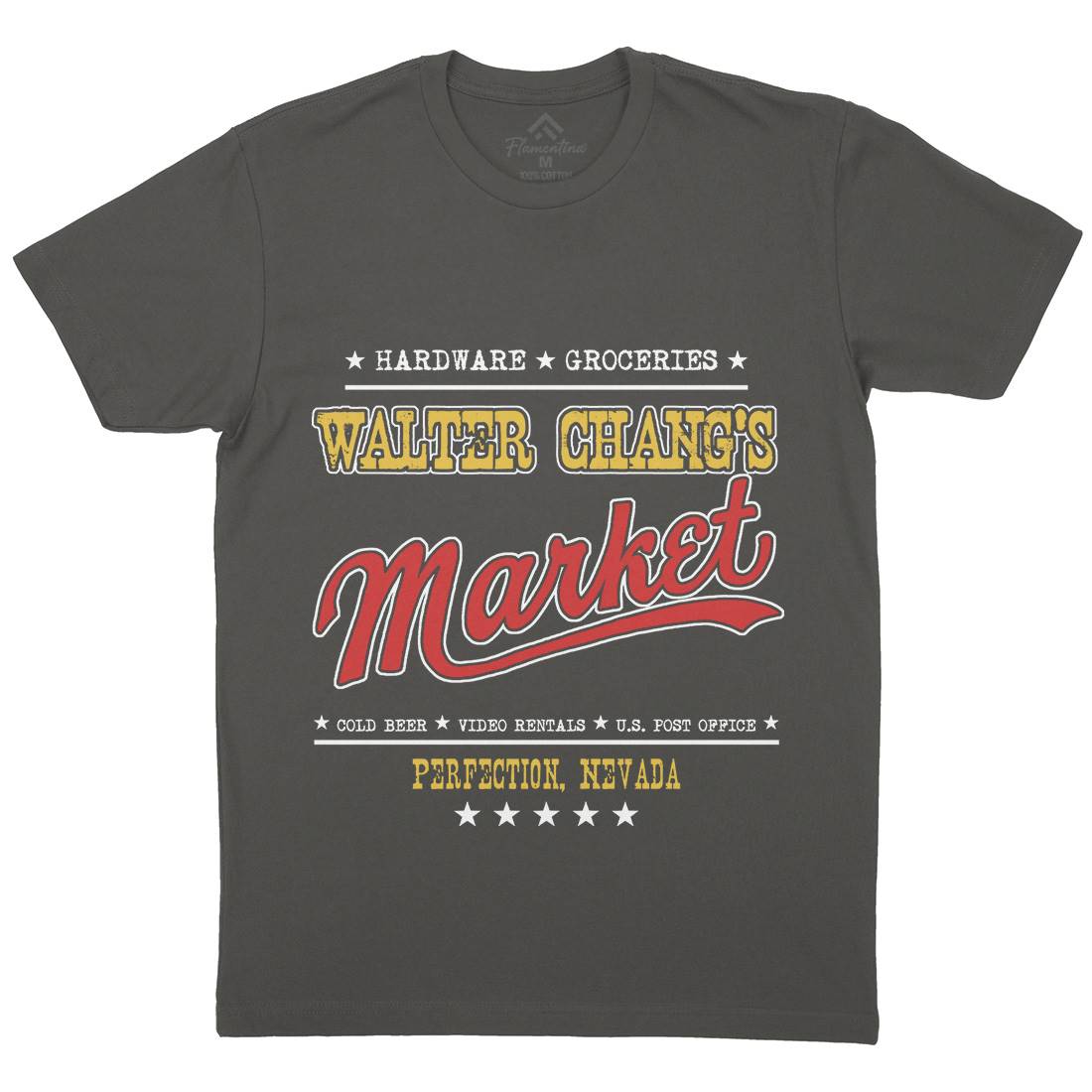 Walter Changs Market Mens Organic Crew Neck T-Shirt Horror D106
