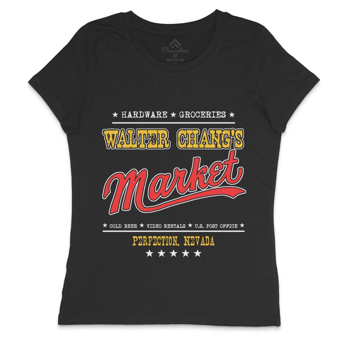 Walter Changs Market Womens Crew Neck T-Shirt Horror D106