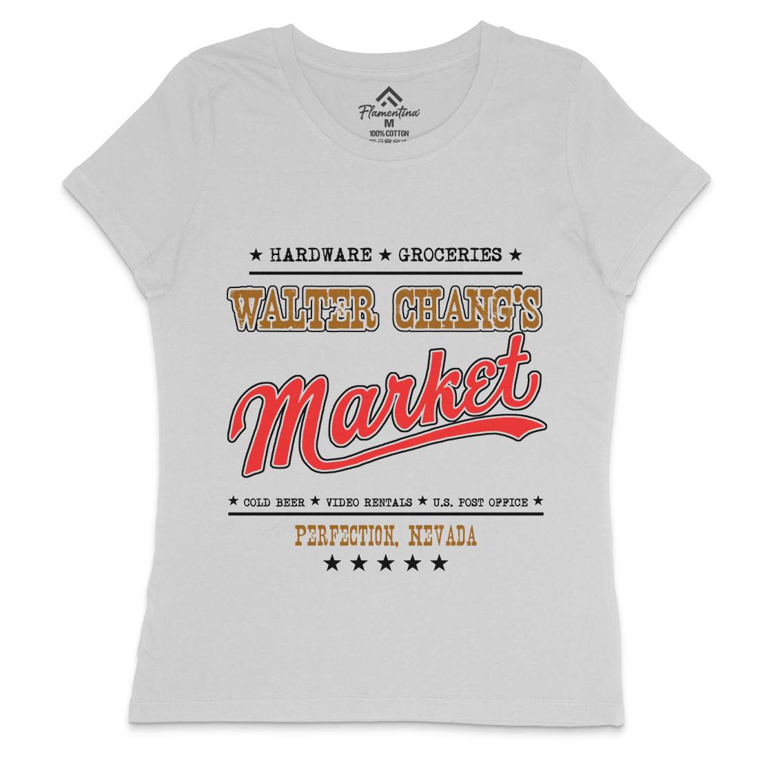 Walter Changs Market Womens Crew Neck T-Shirt Horror D106
