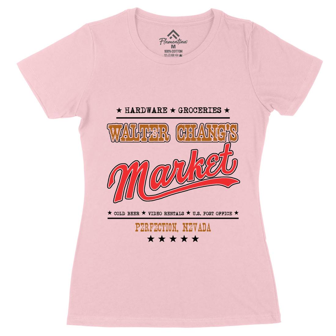 Walter Changs Market Womens Organic Crew Neck T-Shirt Horror D106