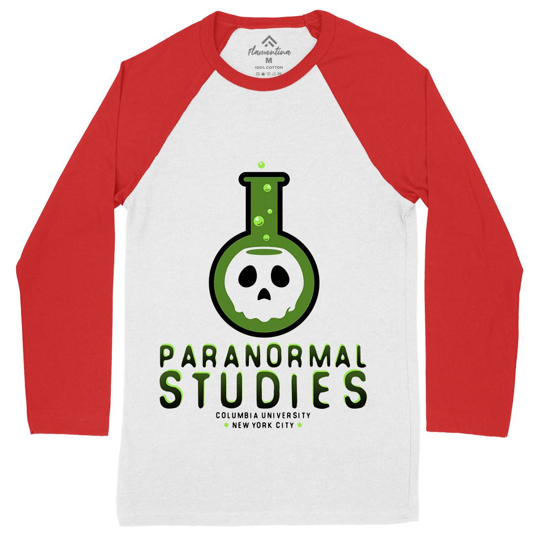 Paranormal Studies Mens Long Sleeve Baseball T-Shirt Space D108