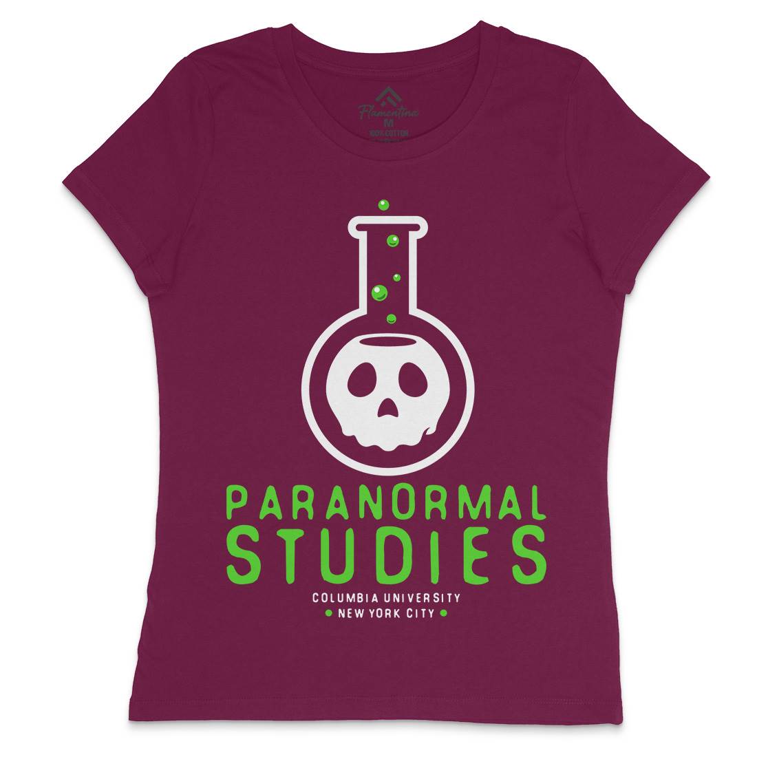 Paranormal Studies Womens Crew Neck T-Shirt Space D108