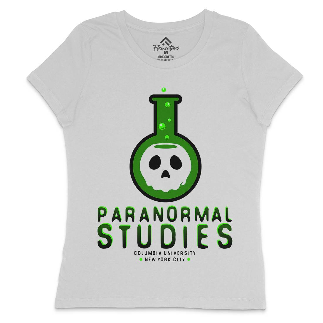Paranormal Studies Womens Crew Neck T-Shirt Space D108