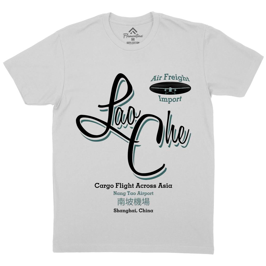 Lao Che Mens Crew Neck T-Shirt Retro D109