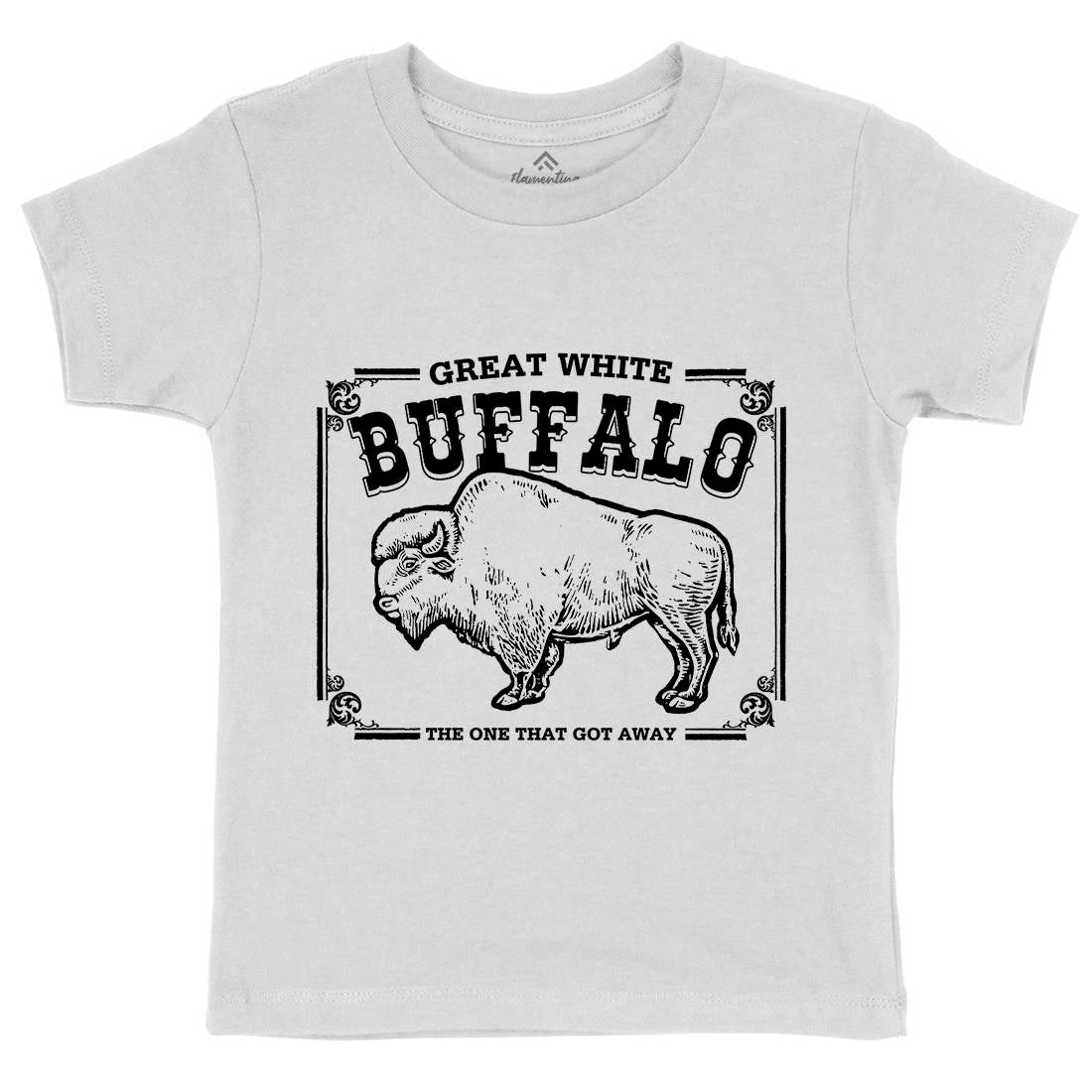 Great White Buffalo Kids Organic Crew Neck T-Shirt Animals D110