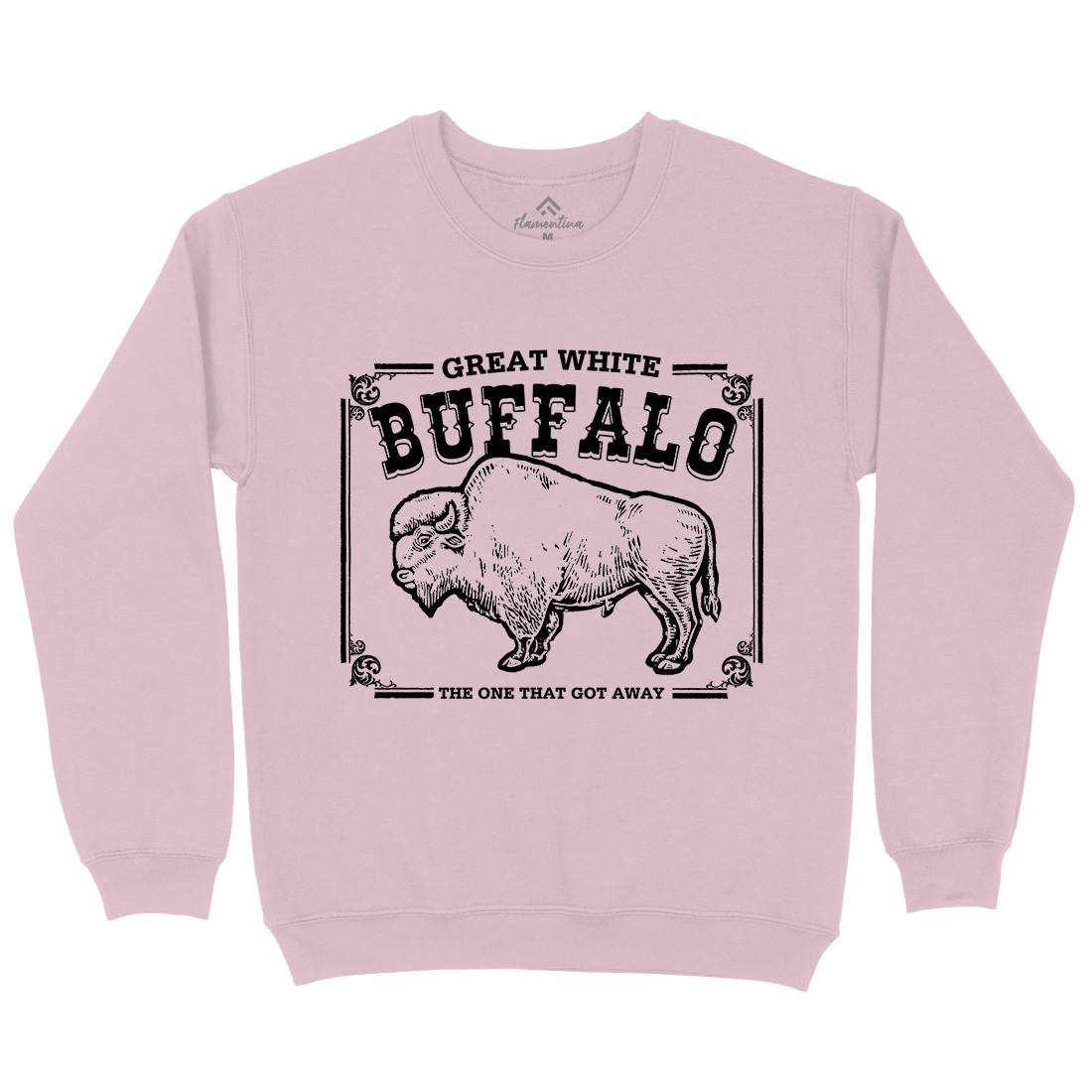 Great White Buffalo Kids Crew Neck Sweatshirt Animals D110