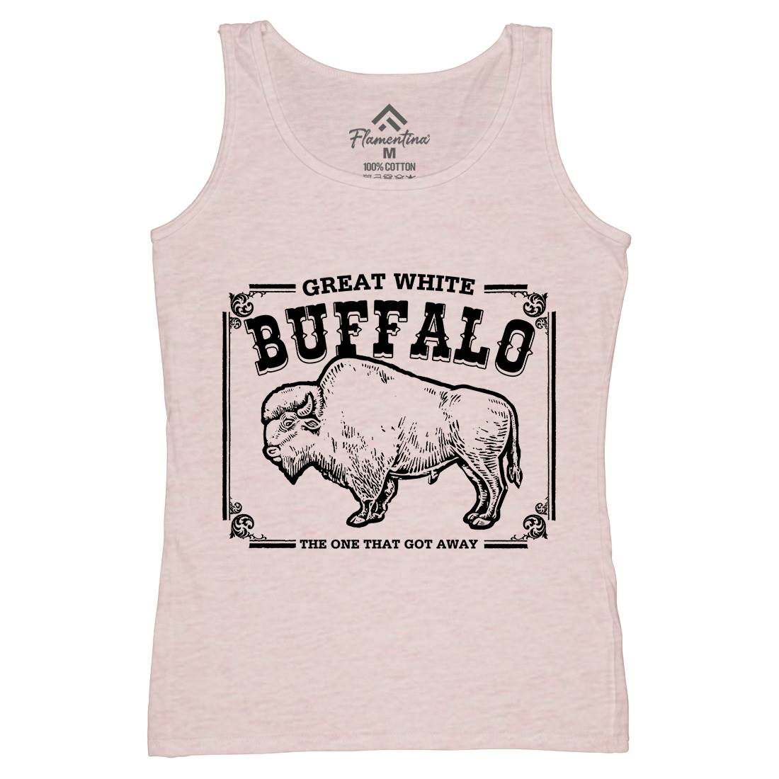 Great White Buffalo Womens Organic Tank Top Vest Animals D110